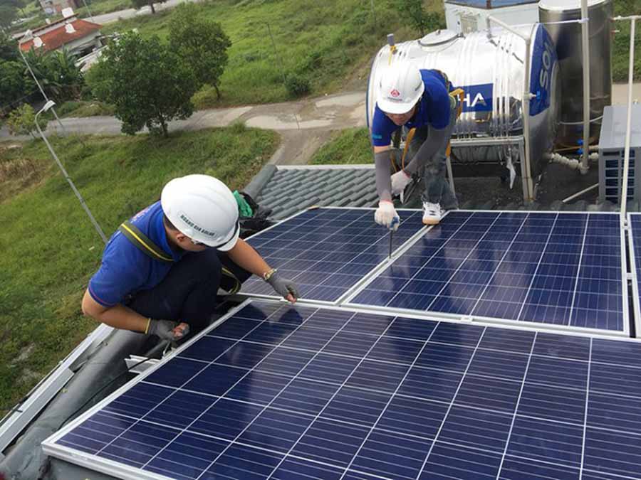 lắp đặt điện mặt trời vùng nông thôn