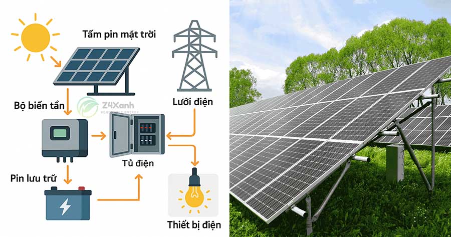 Nguyên lý hoạt động điện mặt trời
