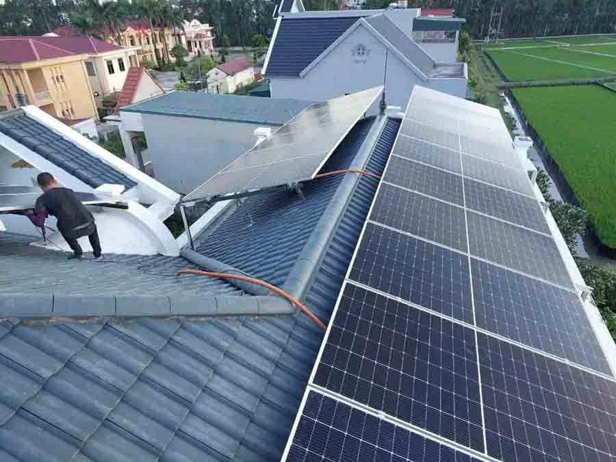 quy trình lắp đặt điện mặt trời