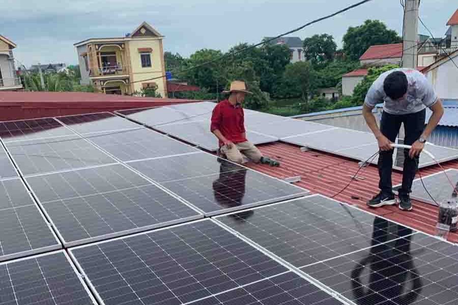 quy trình lắp đặt điện mặt trời